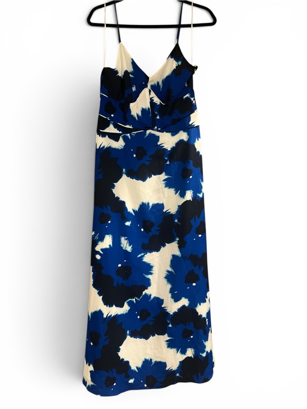 Banana Republic Blue Floral Maxi Slip Dress